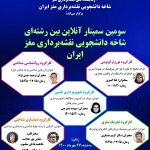 سومین سمینار آنلاین بین رشته ای شاخه دانشجویی نقشه برداری مغز ایران